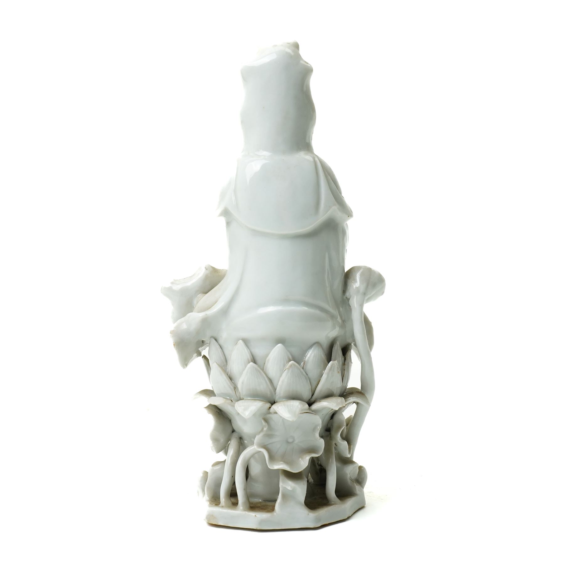 19th century Chinese blanc de chine figure of Guanyin H23cm