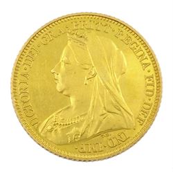 Queen Victoria 1893 gold half sovereign coin, proof-like qualities