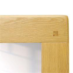 Contemporary oak mirror, rectangular frame