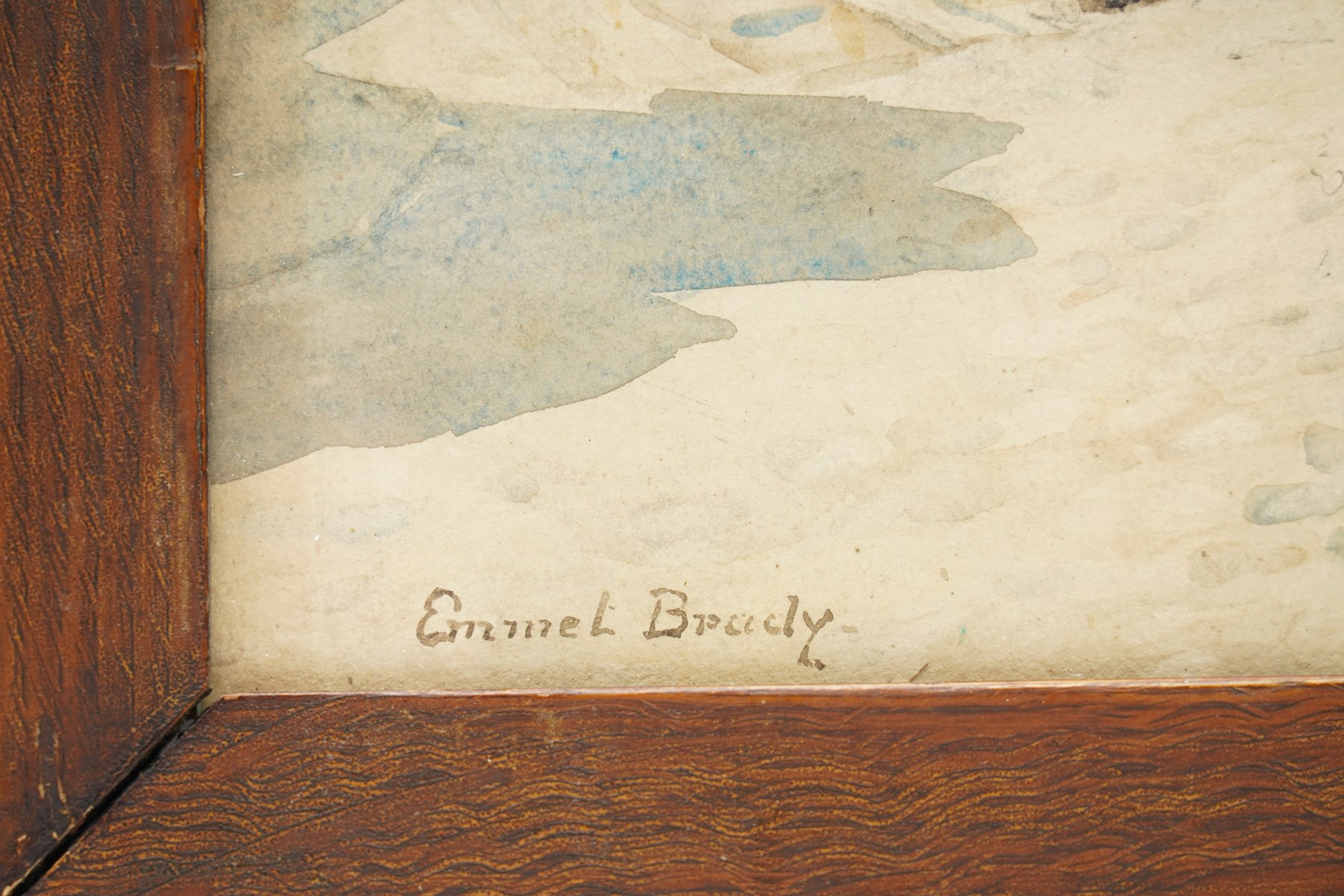 Emmet Brady (Scottish 1846-1933): 'A Corner Shop' Jubbergate - York, watercolour signed, titled on original label verso 31.5cm x 25.5cm