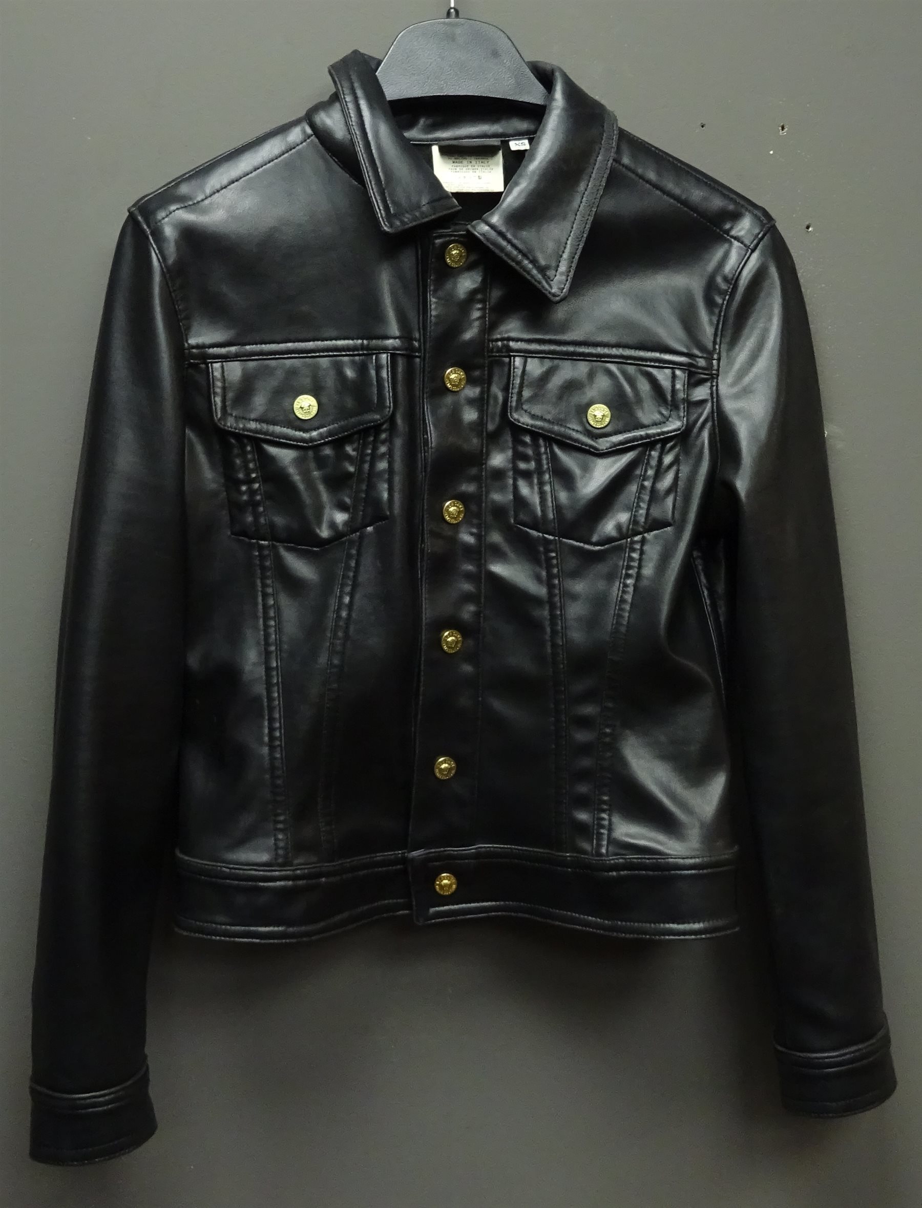 versace jeans couture leather jacket