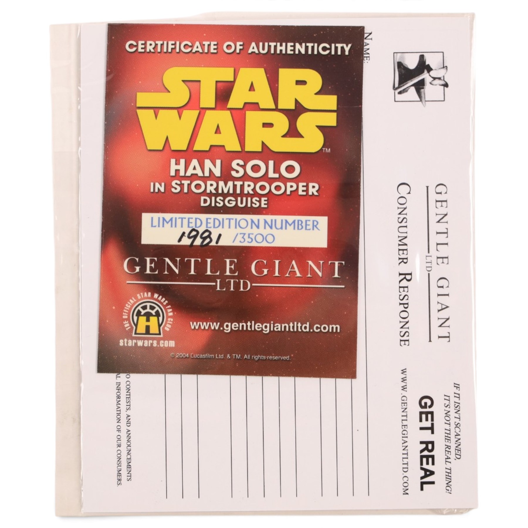 Four limited edition Gentle Giant Star Wars collectible mini busts, comprising 2013 Premier Guild Exclusive Mace Windu, Collector's Club Edition Han Solo in Stormtrooper Disguise, Revenge of the Sith Obi-Wan Kenobi and Return of the Jedi Emperor Palpatine, all boxed