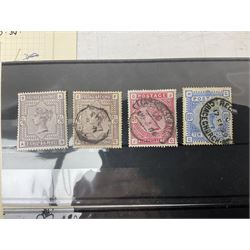 Queen Victoria and later Great British stamps, including five shillings, three pence block of four, block of twenty King George VI used ten shillings dark blue etc