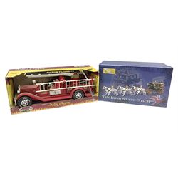 Britains - die-cast Irish State Coach set; with fitted case with paperwork, outer box and delivery box; and an American Nylint Classics 'Hook N' Ladder' steel fire truck; boxed (2)
