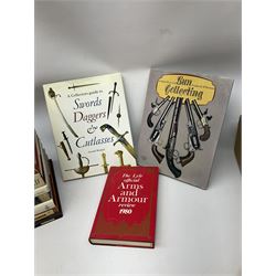 Sixteen books on Militaria, including A Collectors Guide to Swords, Daggers & Cutlasses, Cavalry Uniforms, Guns and how they work, Antique Guns and Gun Collecting etc (16)