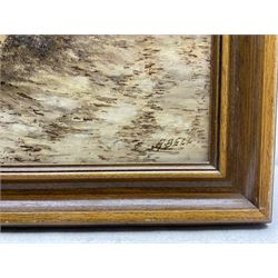 A Bell (British 20th century): The Water Mill, oil on panel signed 50cm x 65cm