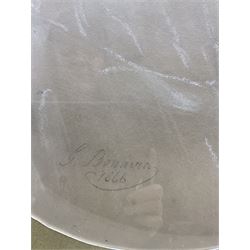 George Bonavia (Maltese/British 1818-1901): Bust Portrait of a Lady, probably a member of the Trollope family, oval pastel signed and dated 1866, 61cm x 48cm 
Provenance: private collection, purchased Neales Auctioneers Nottingham 27th March 2003 Lot 964; from Casewick Hall, Uffington, home of Sir John Trollope