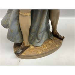 Lladro Gres figure, Othello, modelled as a man in period dress, with original box, no 13510, sculpted by Salvador Furio, year issued 1978, year retired 1981, H47cm