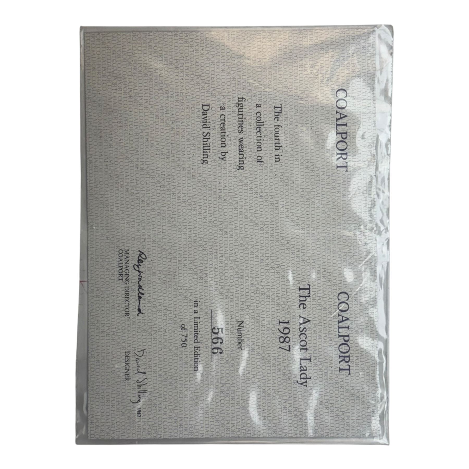 Coalport The Ascot Ladies set of six figures, comprising 1984, 1985, 1986, 1987,1988 and 1989, all with certificates and original boxes