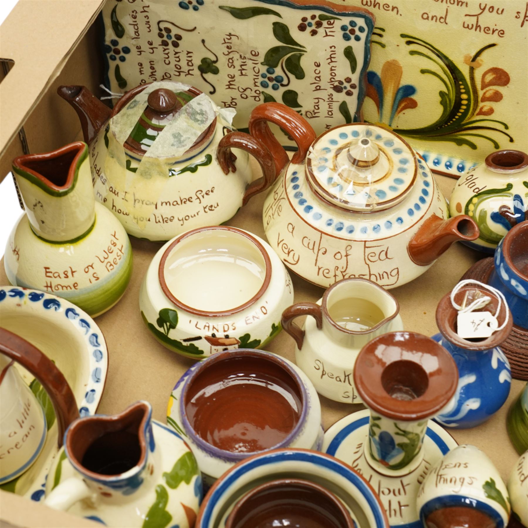 Large collection of Devon/Torquay Motto ware, in one box