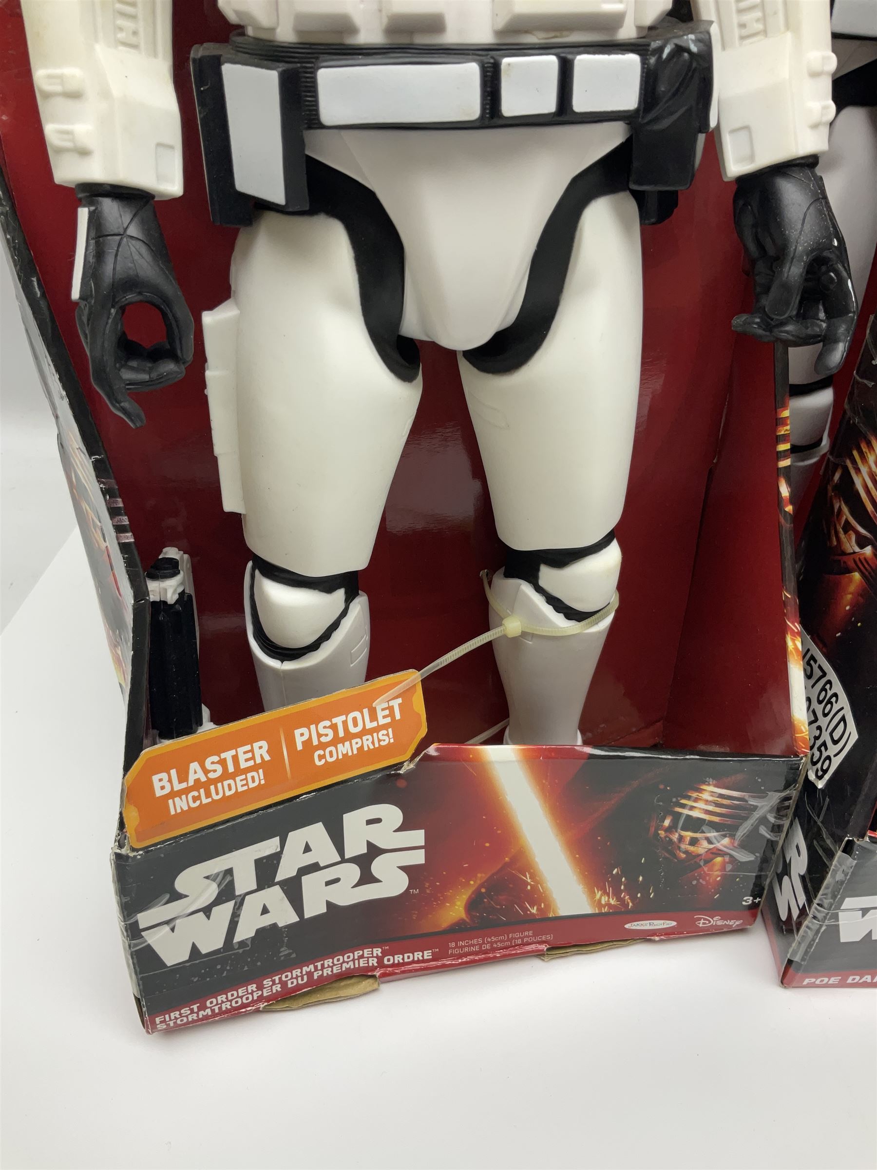 Star Wars - seven Jakks Pacific Big-Figs comprising Death Trooper, Kylo Ren, Darth Maul, First Order Stormtrooper, Poe Dameron, The Inquisitor and Executioner Trooper; all boxed; and another unboxed (8)