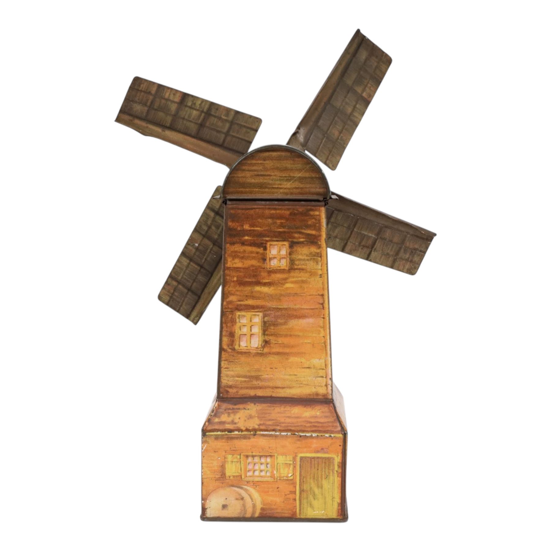 Huntley & Palmers biscuit tin, in the form of  a Windmill, circa 1924, H33cm