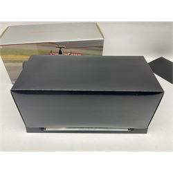 Mattel Hot Wheels 1:18 scale die-cast racing car - Vodaphone McLaren Mercedes; boxed with stand