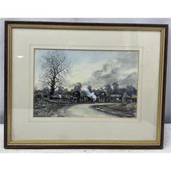 John Freeman (British 1942-): Travellers Camp with Horses, watercolour heightened with white signed and dated '79, 17cm x 26cm 