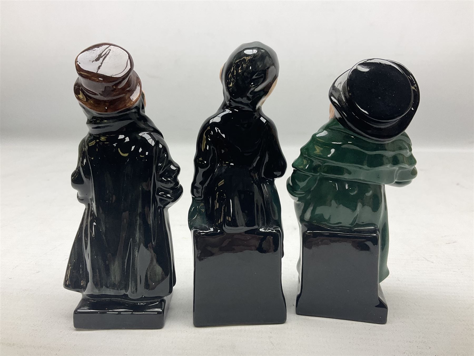 Sixteen Royal Doulton Charles Dickens figures, to include Oliver Twist, Fat Boy, Fagan, Stiggins etc, all with printed marks beneath