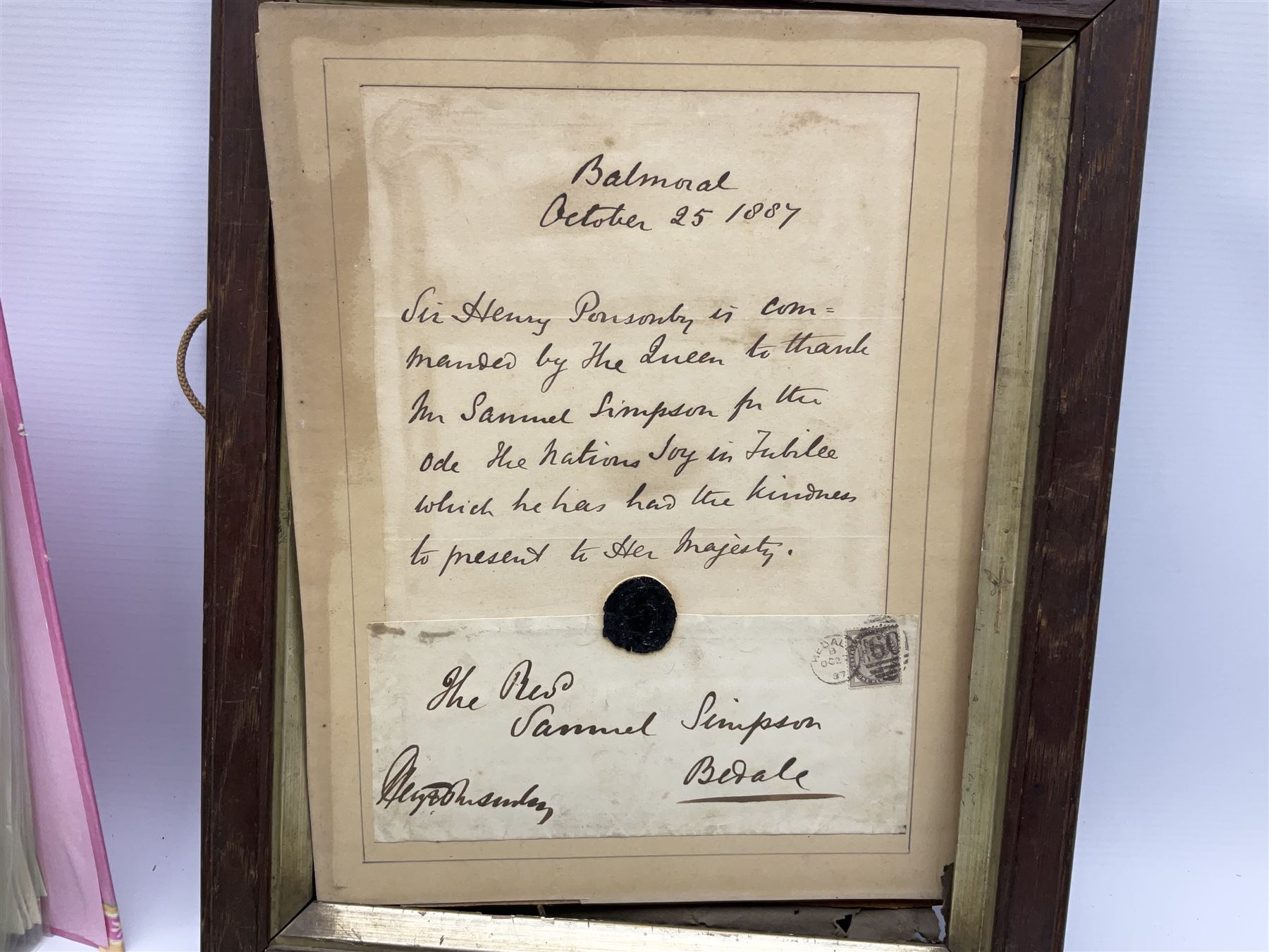 Framed document relating to Henry Ponsonby, together with a large collection of programmes 'From Scarborough's Leading Picture House' 