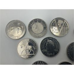 Seventeen Queen Elizabeth II United Kingdom five pound coins