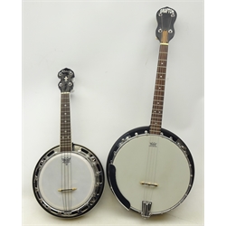  Richwood 4 string Banjo Ukulele and a Grafton 17 fret Tenor Banjo (2)  