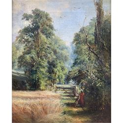 Frederick William Hulme (British 1816-1884): Couple on a Country Path, oil on canvas signe...