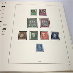 'Safe Album' printed pages 'Bundesrepublik Deutschland' West Germany, stamps from 1949 - 1972, mostly complete with a few gaps, mint and used