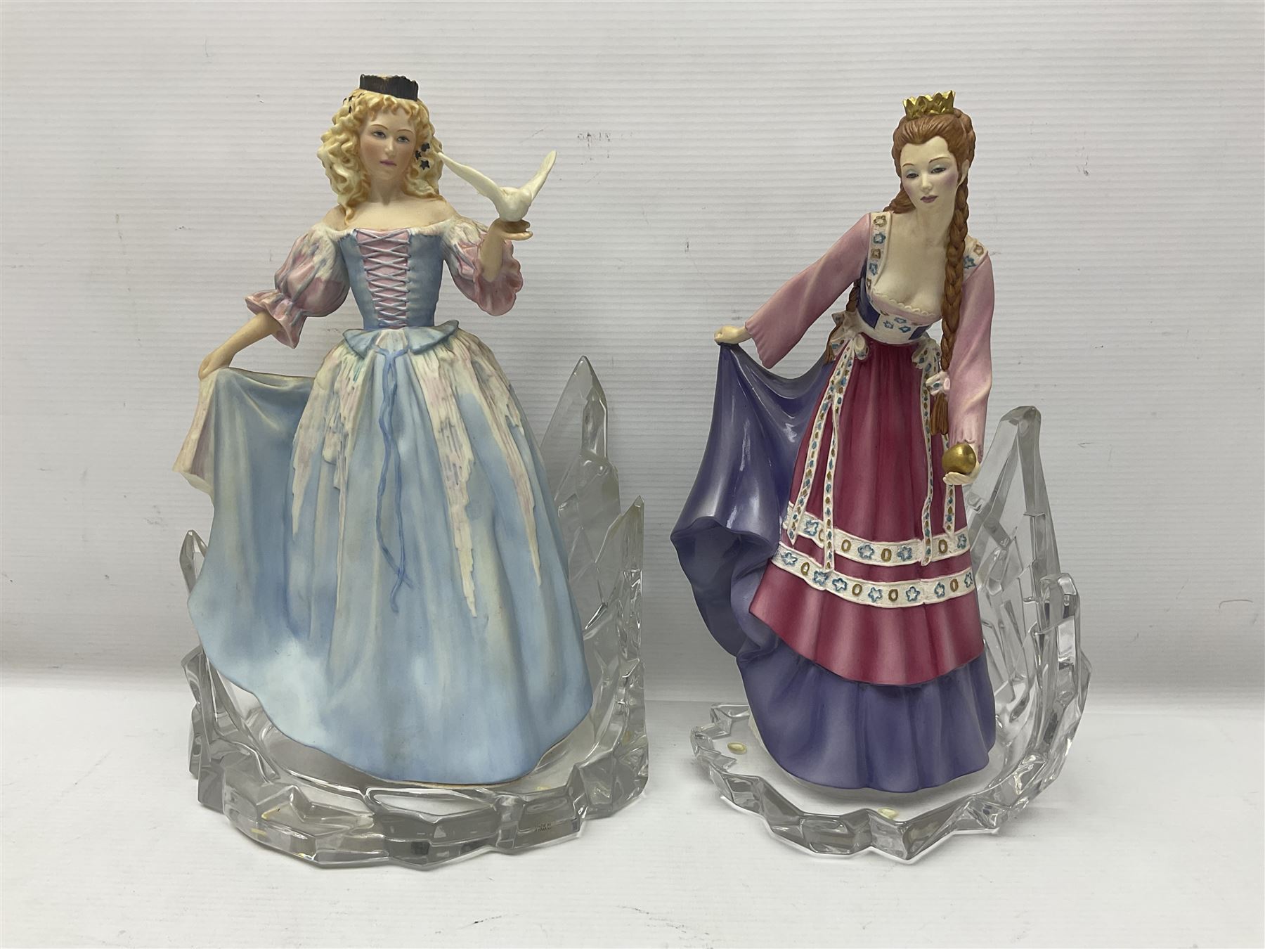 Eight Franklin Mint figures, including Sleeping Beauty, Vienna Waltz, Princess of Glass Mountain, Princess of the Ice Palace etc 