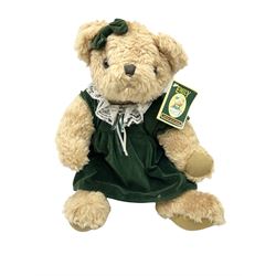 Five modern collector's teddy bears - Steiff 2001 bear No.660177 with tags; Hermann limited edition Diana Memorial Bear with silver, sapphire and zirconia jewel, No.41/500 with certificate; plush covered 'Emily' bear with miniature story book; Hamleys 250th Anniversary bear with tag; and Canterbury limited edition bear No.86/300 (5)