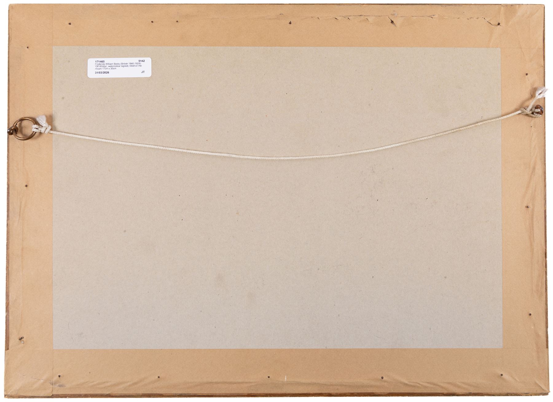 Frederick William Booty (British 1840-1924): 'Off Whitby', watercolour signed, titled on the mount 17cm x 30cm