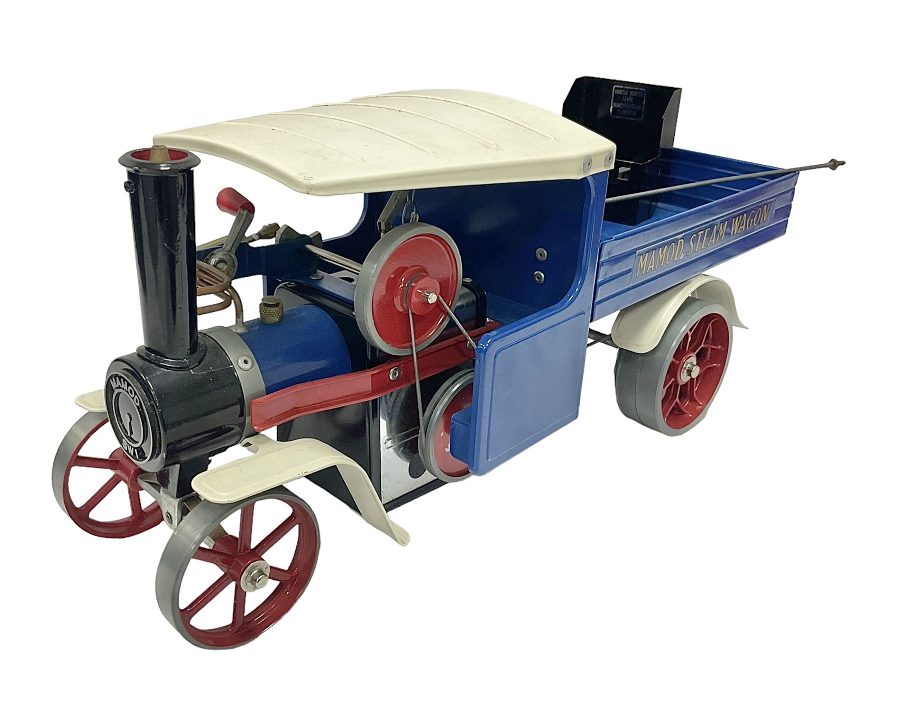 Mamod SW1 ‘Steam Wagon’ live steam, in blue and red