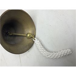 Wall hung brass bell with clapper, D15cm