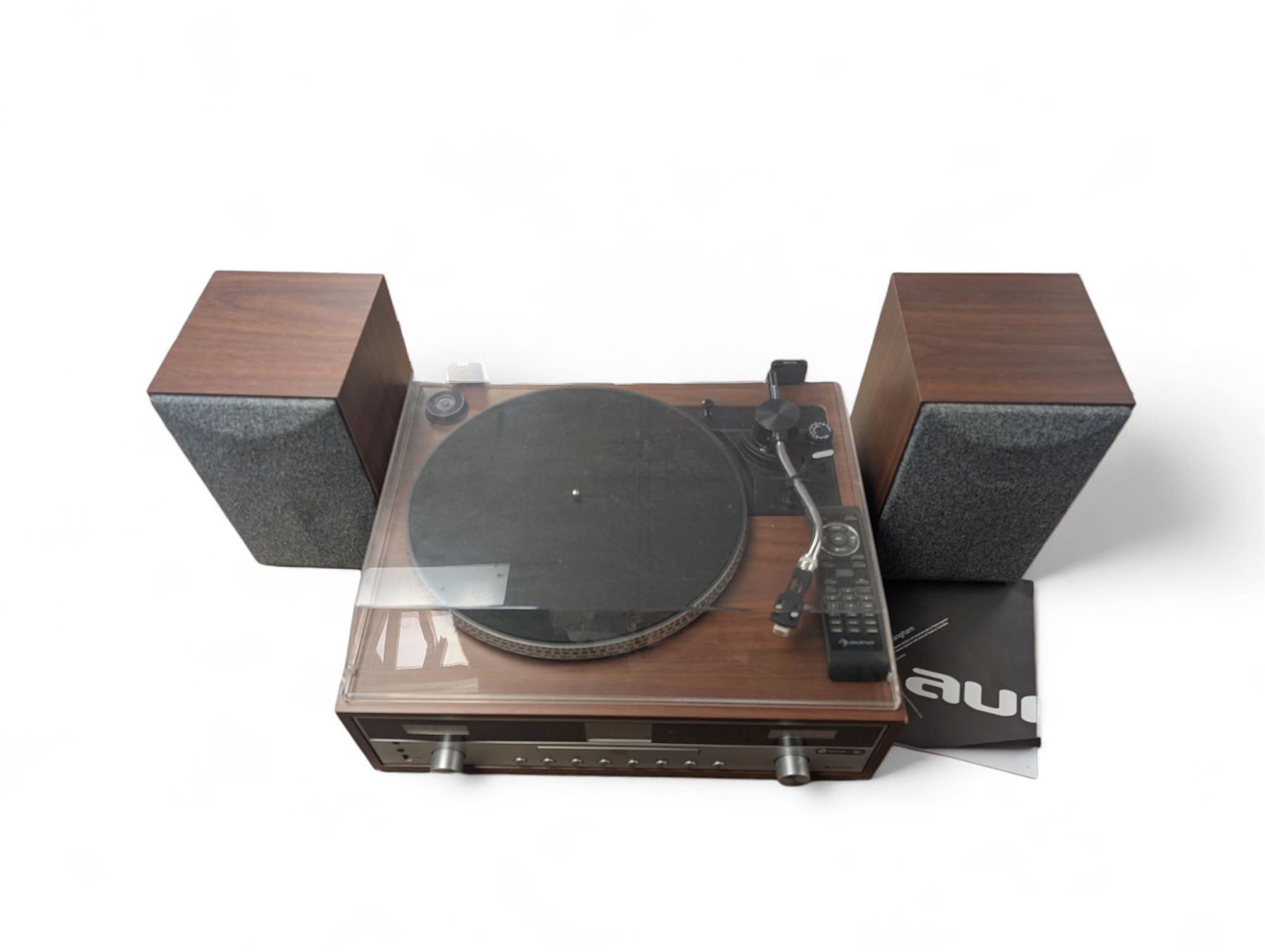 Auna Birmingham Hi Fi stereo system with turntable and speakers
