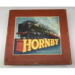 Hornby '0' gauge - Tank Goods Set No.45 with No.40 type 0-4-0 tank locomotive No.82011, three wagons and track, boxed; six additional goods wagons, three boxed; and English tin-plate clockwork locomotive 'Royal Scot' No.7171 with integral key