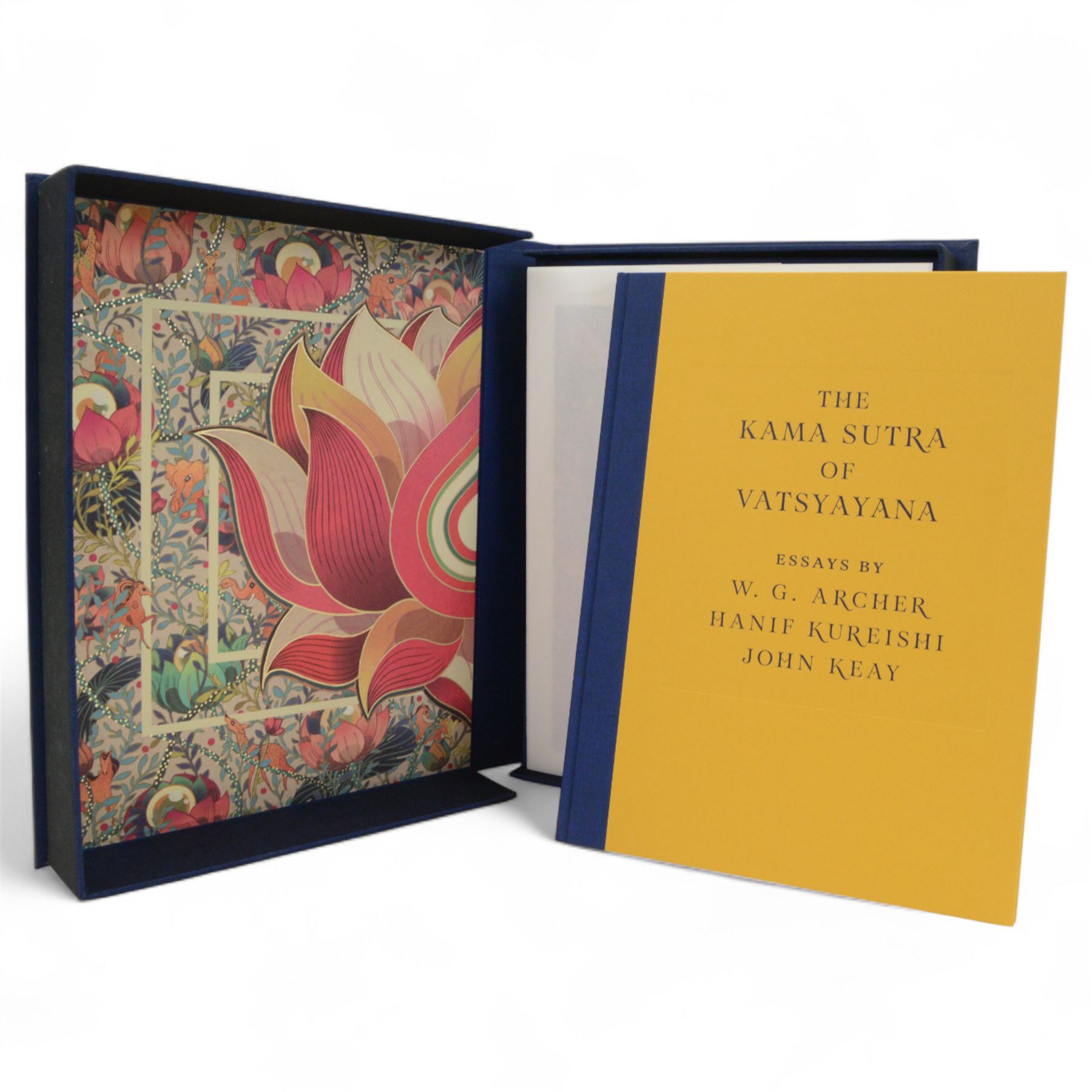Folio Society: Vatsyayana, The Kama Sutra, translated from the sanscrit by Sir Richard Burton & F. F. Arbuthnot, London: Folio Society, 2018, folio, original cloth-backed case, original cloth binding with further volume of essays, illustrations by Victo Ngai, tipped in colour illustrations, with loose signed print in original wrapping, limited edition 17/750
