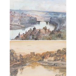 Thomas Swift Hutton (British 1860-1935): 'Whitby Town from Spion Kop' and Castle View, two...