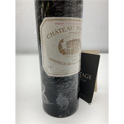 Chateau Margaux, 2003, Margaux, unknown content and proof, this bottle has depressed cork and signs of seepage
