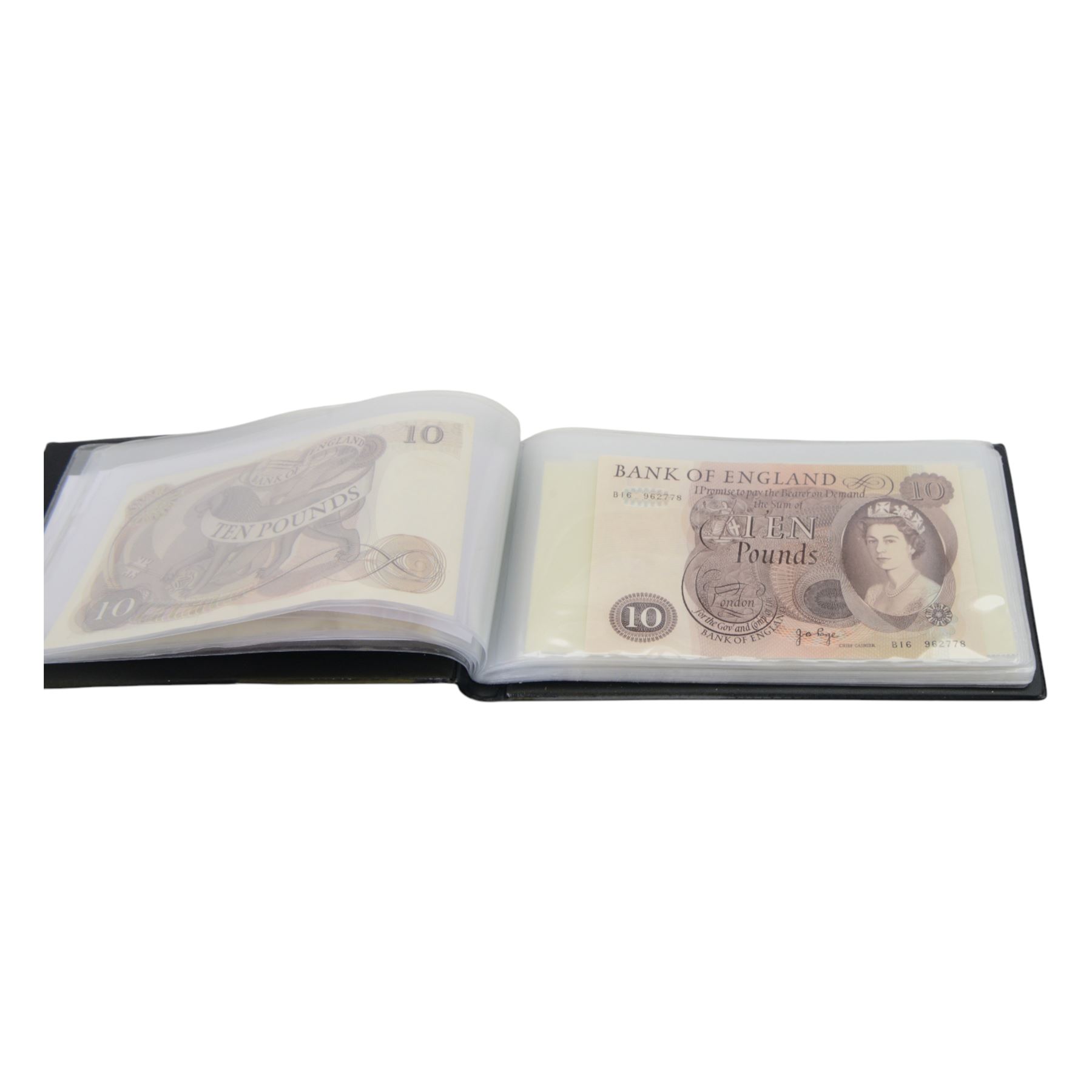 Collection of Bank of England notes, comprising Fforde ten pound (1), Page ten pound (2), Somerset fifty pound (3), Gill fifty pound (4), Kentfield fifty pound (4), total face value 580 GBP