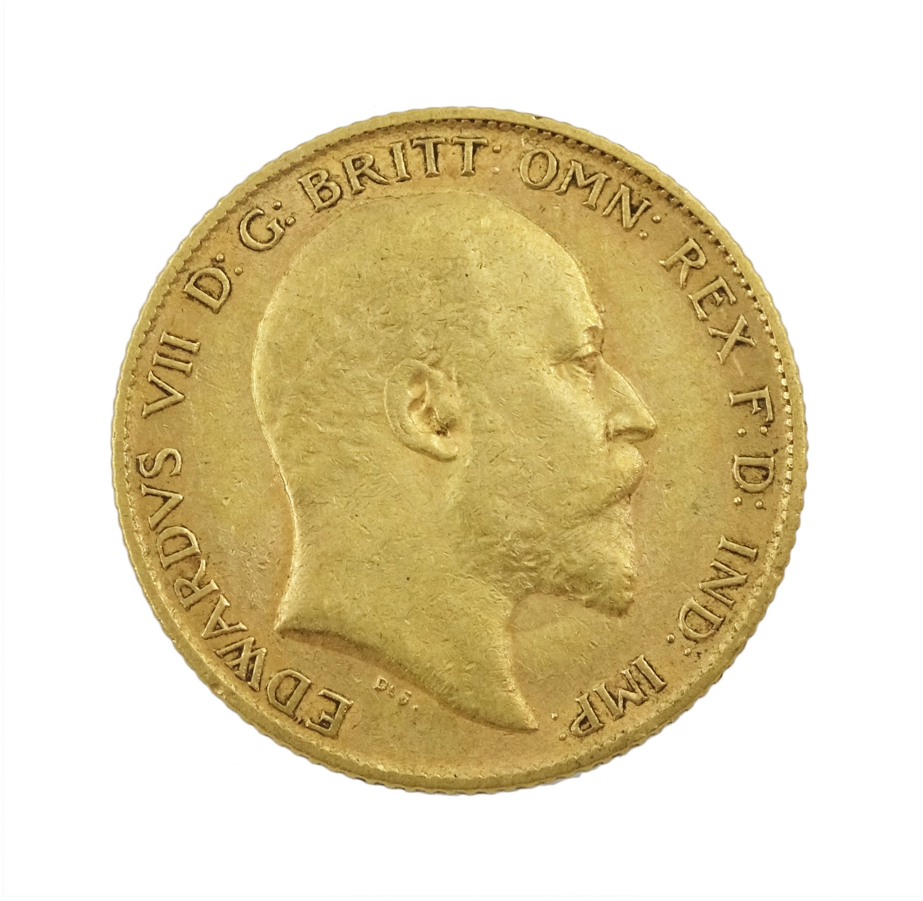 King Edward VII 1908 gold half sovereign coin