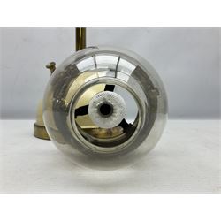 Mid century Tilley Table Model parffin lamp, with Tilley Durosil 182 glass globe shade, H53cm