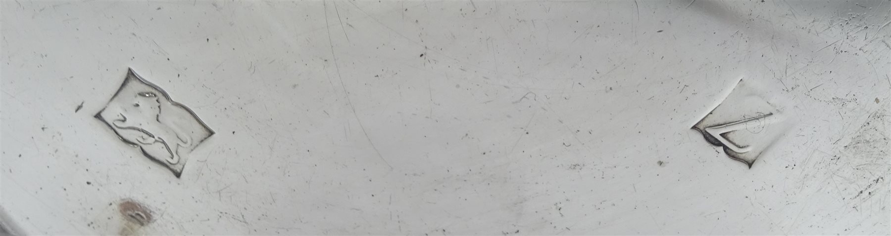 Silver dish by Barker Ellis Silver Co, Birmingham 1974, silver pedestal dish by E H P Co Ltd, Sheffield 1975 and one other, approx 14.2oz