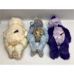 Seven Charlie Bears, comprising two limited edition examples, Parma Violet CB191963, designed by Isabelle Lee, limited to 3000, and Mary CB205250O, limited to 1000, plus Anniversary Carol CB151562, Olien CB171790, Dilly CB124946, Willamena CB202037A, and Kay CB191957B, each designed by Isabelle Lee, all with tags