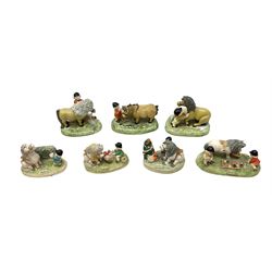 Seven Thelwell collectables, to include the picnic, you'll have to wait, the gardeners etc 
