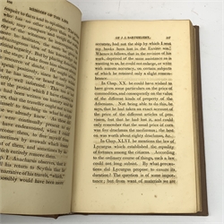 Barthelemy The Abbe: Travels of Anacharsis the Younger in Greece. 1817 Fifth edition. Six volumes. Uniformly rebound in brown cloth.  