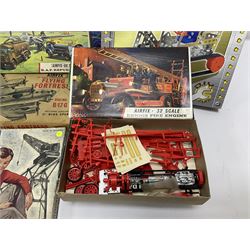 Nineteen assorted construction kits by Lego, Trix, Airfix, Tamiya, Paula, Steel Tec etc; all boxed (19)