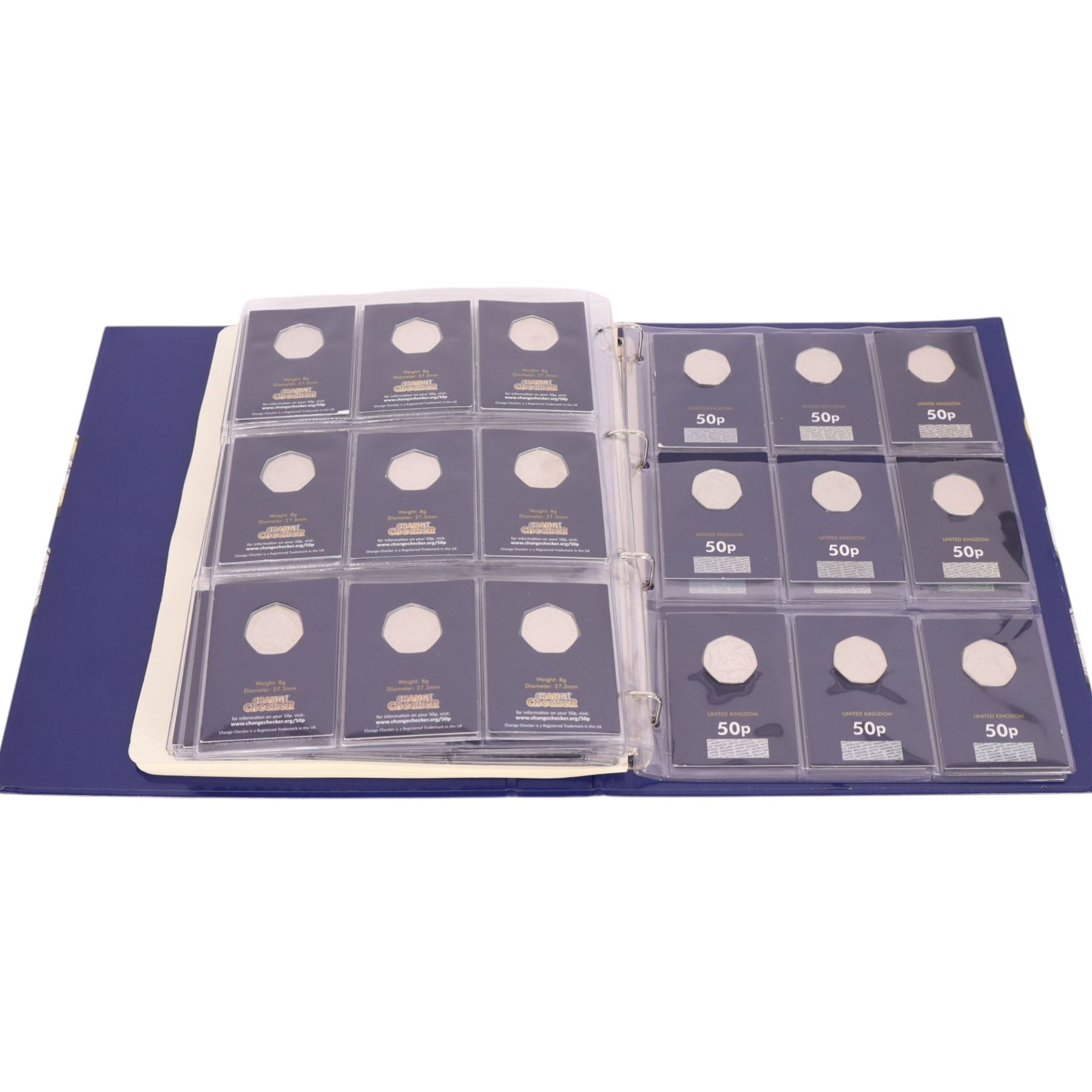 Queen Elizabeth II commemorative coins, mainly fifty pence coins, including BUNC and SYO examples, Westminster coin collections, DateStamp boxed set, etc, housed in ChangeChecker album and loose