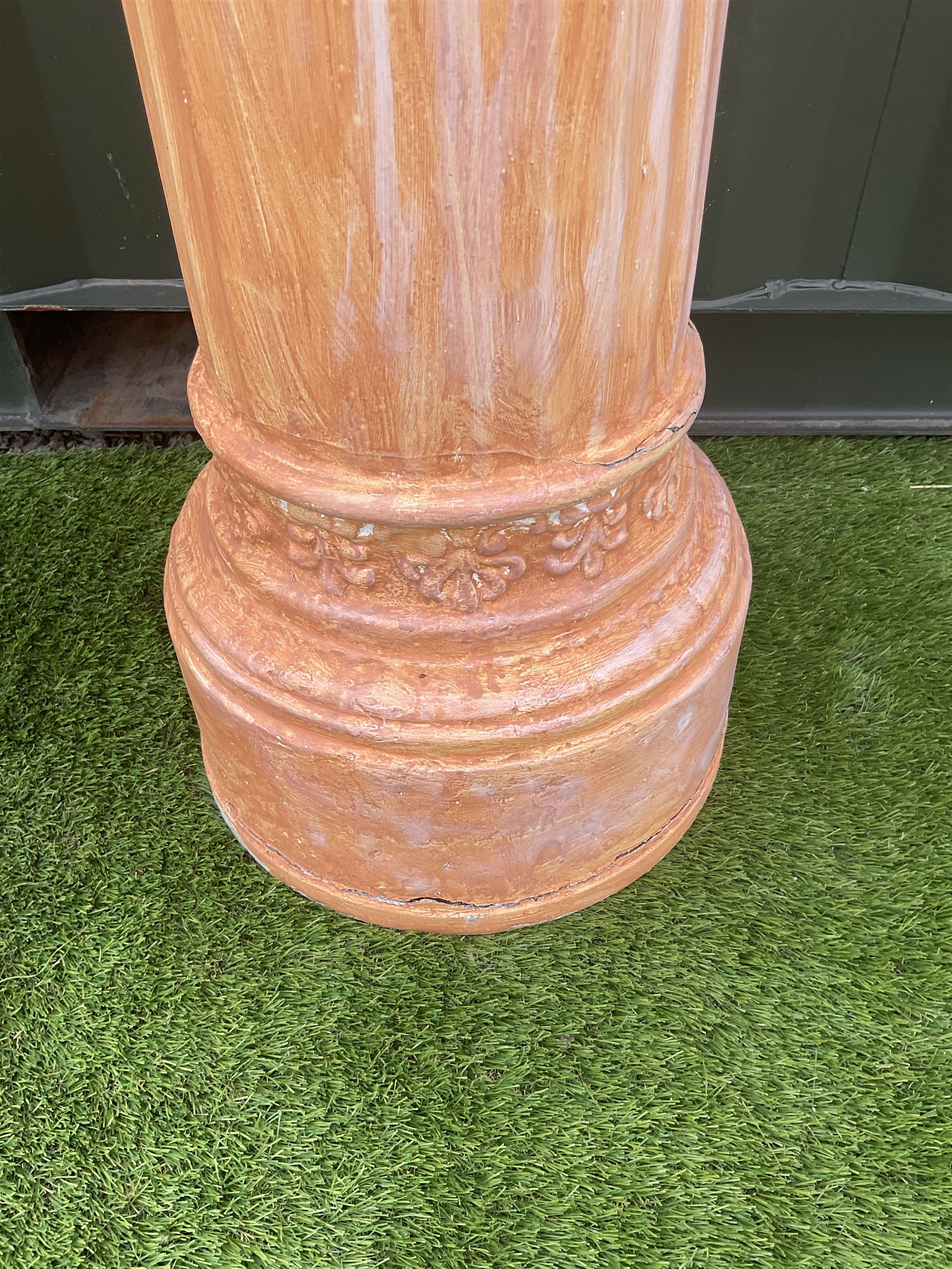 Bust on pedestal, plaster, female portrait  - THIS LOT IS TO BE COLLECTED BY APPOINTMENT FROM DUGGLEBY STORAGE, GREAT HILL, EASTFIELD, SCARBOROUGH, YO11 3TX