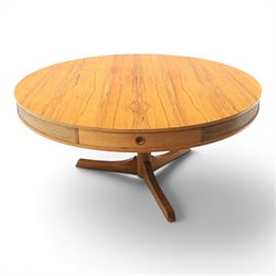 Robert Heritage for Archie Shine - mid-20th century santos rosewood drum table, circular t...