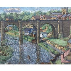 John Appleyard (British 1923-2016): Knaresborough, pastel unsigned 26cm x 32cm 
Provenance: Direct from the family of the artist
