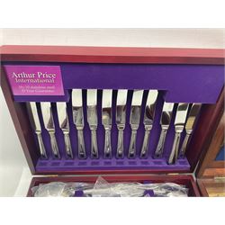 Arthur Price canteen of 18/10 stainless cutlery, together with another box