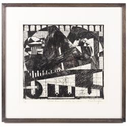 Kane Cunningham (British 1961-): 'St Mark's Square - Venice', etching with aquatint signed titled and numbered 2/60 in pencil 30cm x 33cm