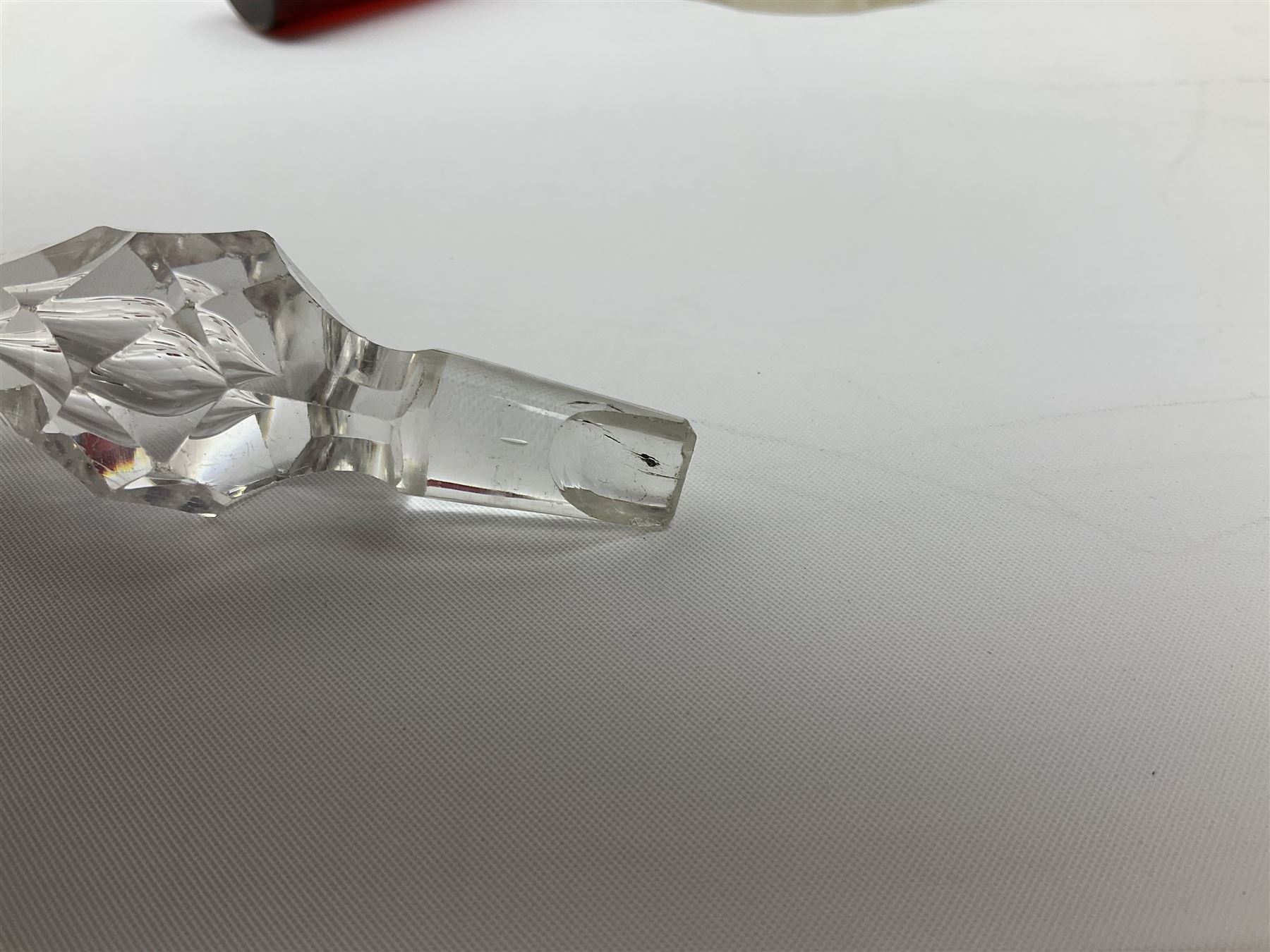 Group of silver mounted glass scent bottles and crested ware, together with a Brierglass lead crystal box with a glass and silver, lid, etc all silver with various hallmarks. 