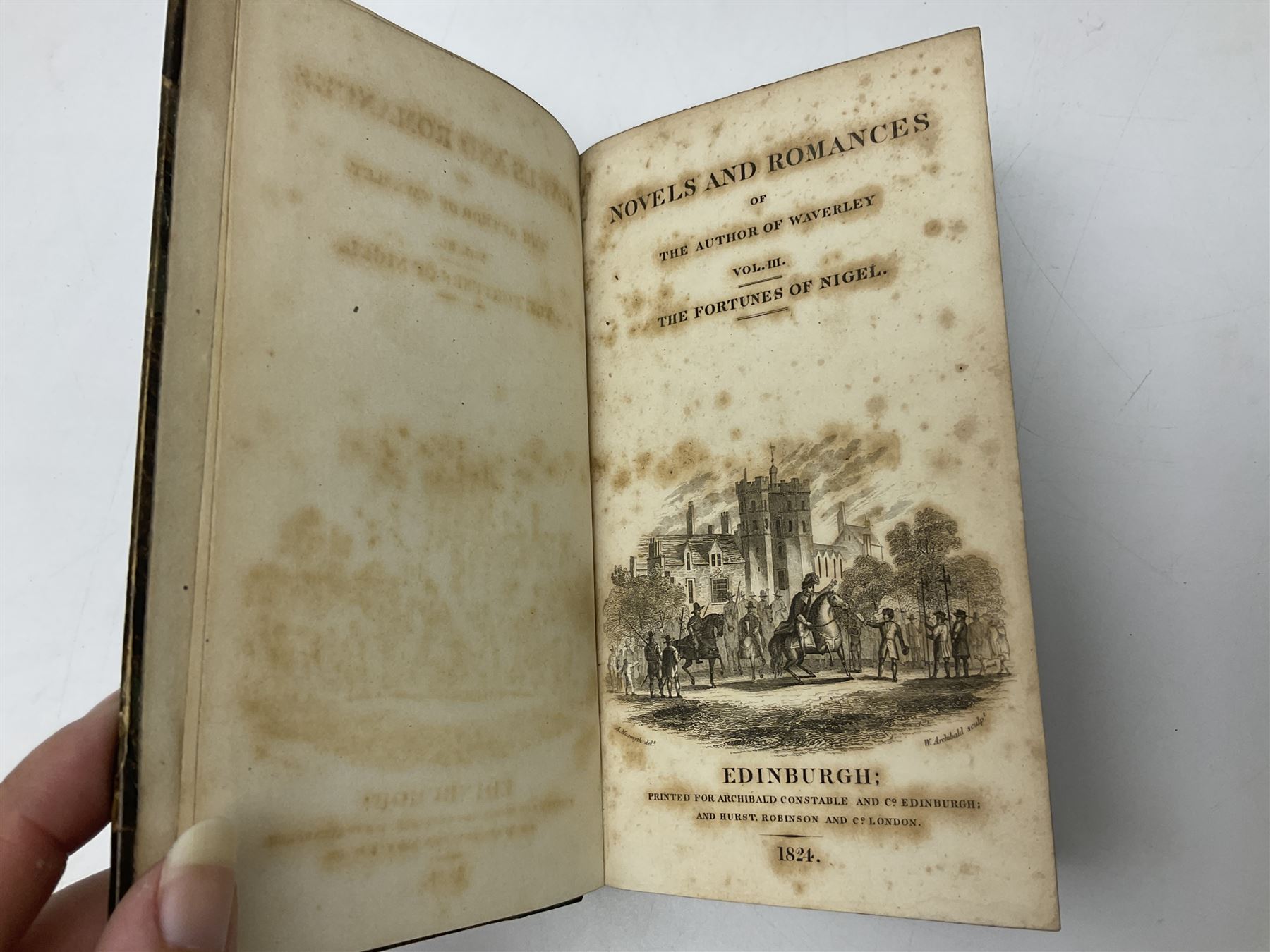 Sir Walter Scott; 15 volume set of the Waverley novels, published in Edinburgh in 1821